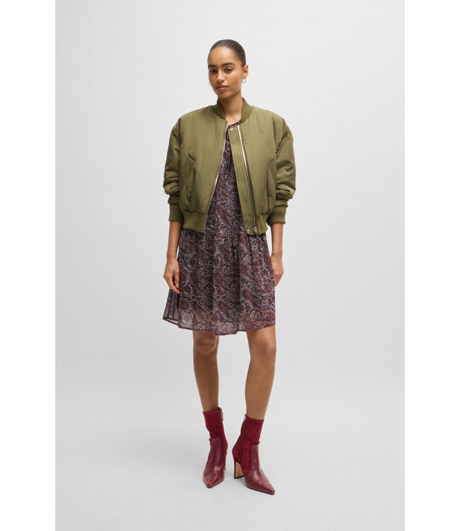 BOSS Bottines en daim et cuir avec fermeture éclair