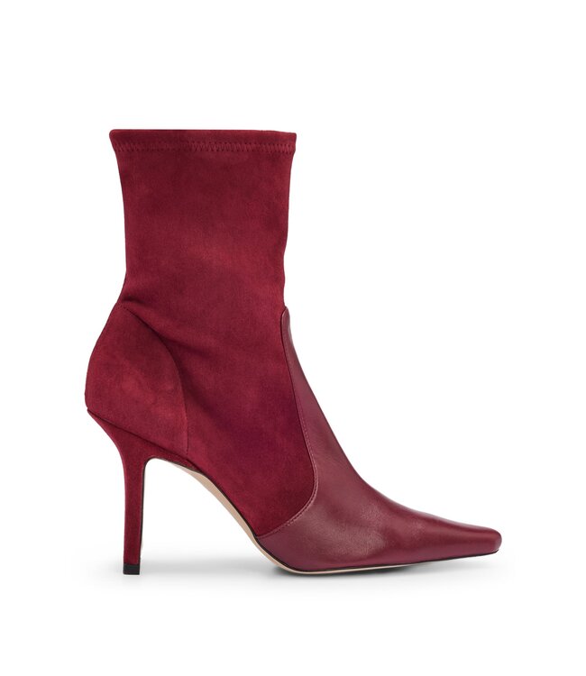 BOSS Bottines en daim et cuir avec fermeture éclair