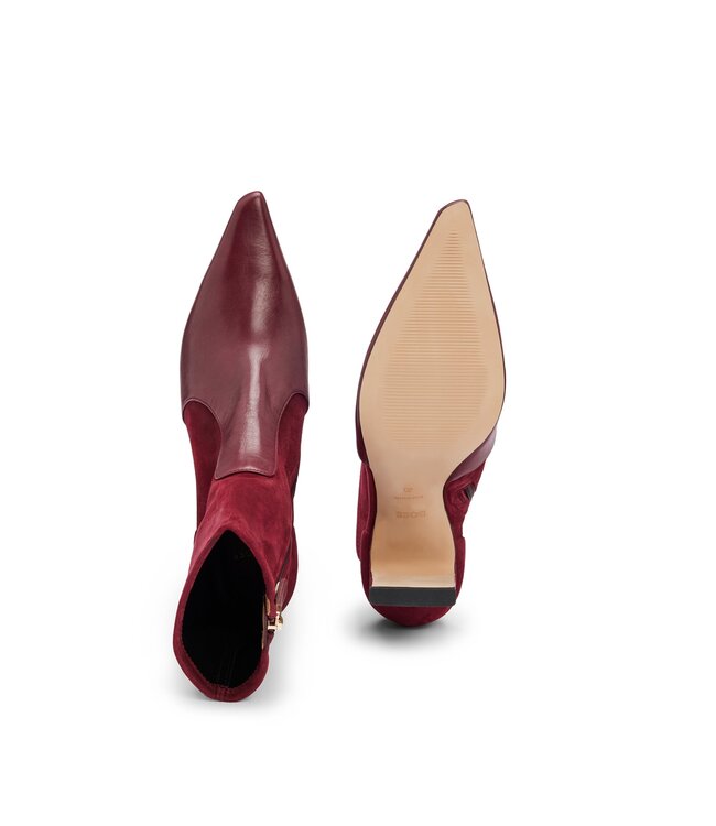BOSS Ankle boots in suede and leather with side zip