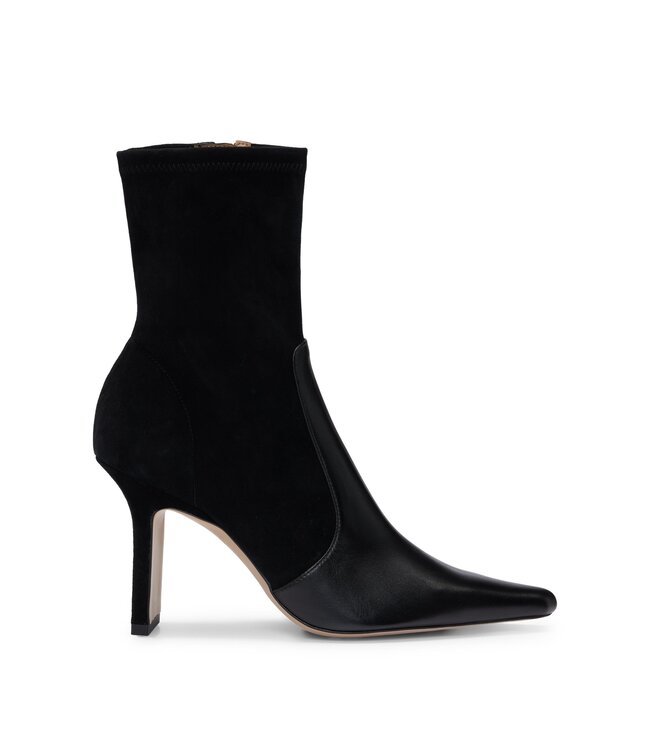 BOSS Ankle boots in suede and leather with side zip