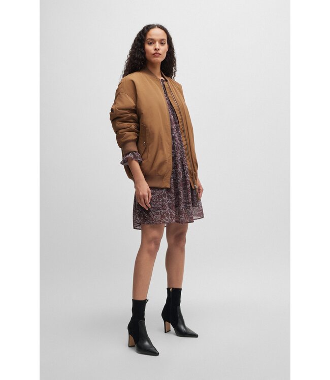 BOSS Bottines en daim et cuir avec fermeture éclair