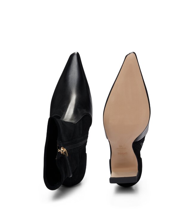 BOSS Bottines en daim et cuir avec fermeture éclair