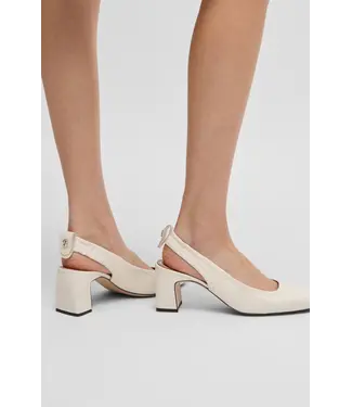 BOSS Leather slingback pumps with Double B monogram