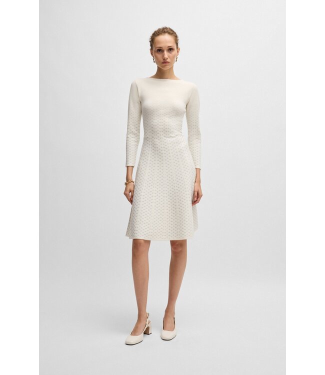 BOSS Leather slingback pumps with Double B monogram