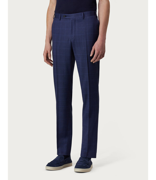 CANALI Costume bleu à carreaux en laine