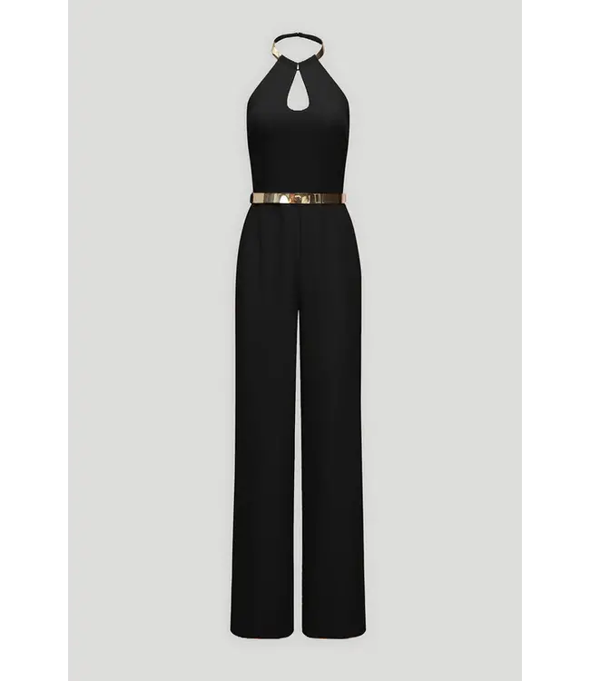 Halston Oki Jumpsuit In Stretch Crepe