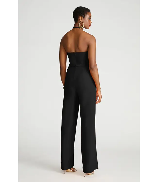 Halston Oki Jumpsuit In Stretch Crepe