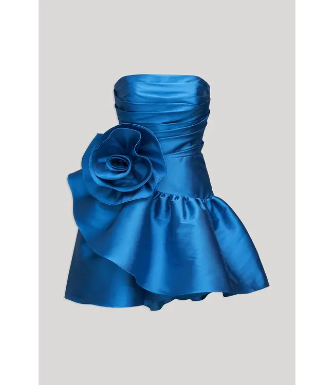 Theia Robe de Cocktail Collins Ruffle