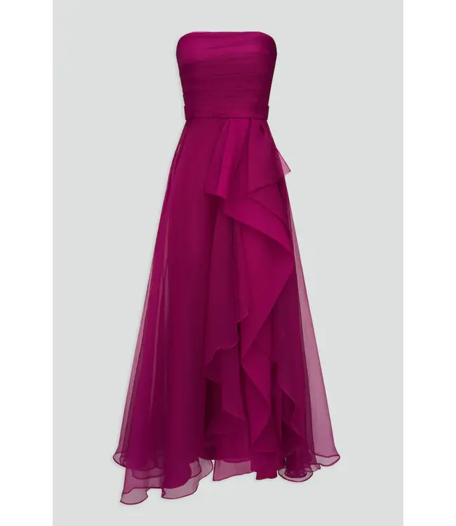 Theia Teresa Strapless Draped Gown