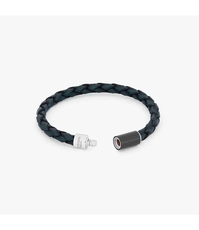 TATEOSSIAN Carbon Pop Leather Bracelet In Blue