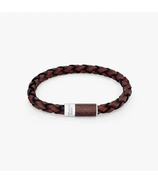 TATEOSSIAN Bracelet carbone pop avec cuir marron et alutex marron