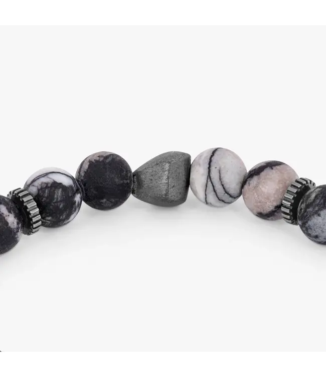 TATEOSSIAN Nugget bracelet with spiderweb jasper and black rhodium plated sterling silver