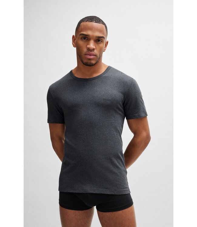 BOSS 3-Pack of Logo Embroidered T-Shirts in Cotton