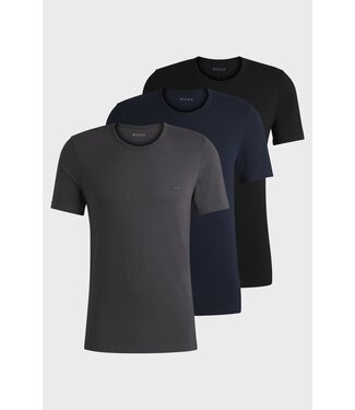 BOSS Lot de 3 tee-shirts brodés avec logo en coton