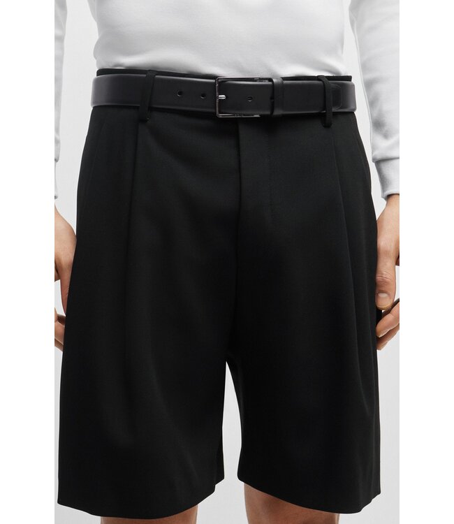 BOSS Ceinture en cuir italien avec quincaillerie en bronze poli