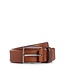 BOSS Italian-Leather Belt with Polished Gunmetal Hardware