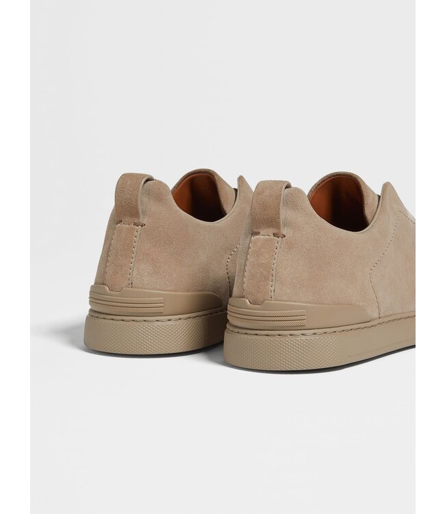ZEGNA Light Taupe Suede Triple Stitch™ Sneakers