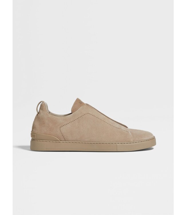 ZEGNA Light Taupe Suede Triple Stitch™ Sneakers