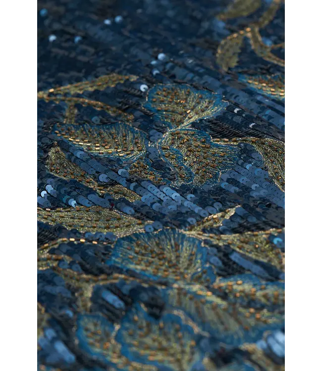 Theia Jude One Shoulder Beaded Gown