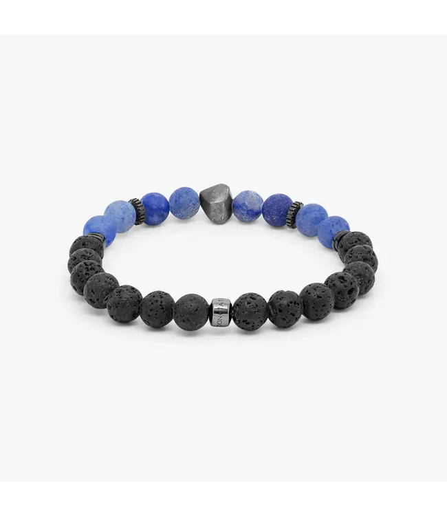 TATEOSSIAN Bracelet pépite avec aventurine givrée et argent sterling plaqué rhodium noir