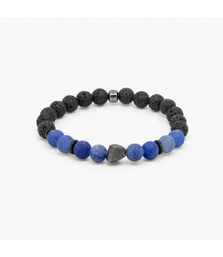 TATEOSSIAN Bracelet pépite avec aventurine givrée et argent sterling plaqué rhodium noir