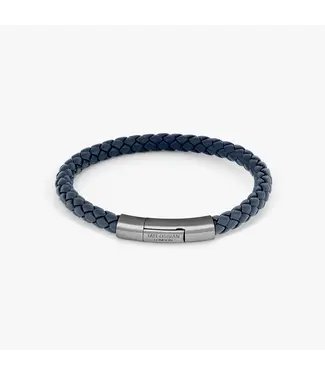 TATEOSSIAN Bracelet en cuir Charles en bleu marine