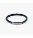 TATEOSSIAN Charles Leather Bracelet In Navy