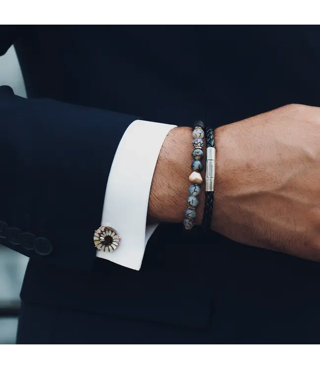 TATEOSSIAN Charles Leather Bracelet In Black