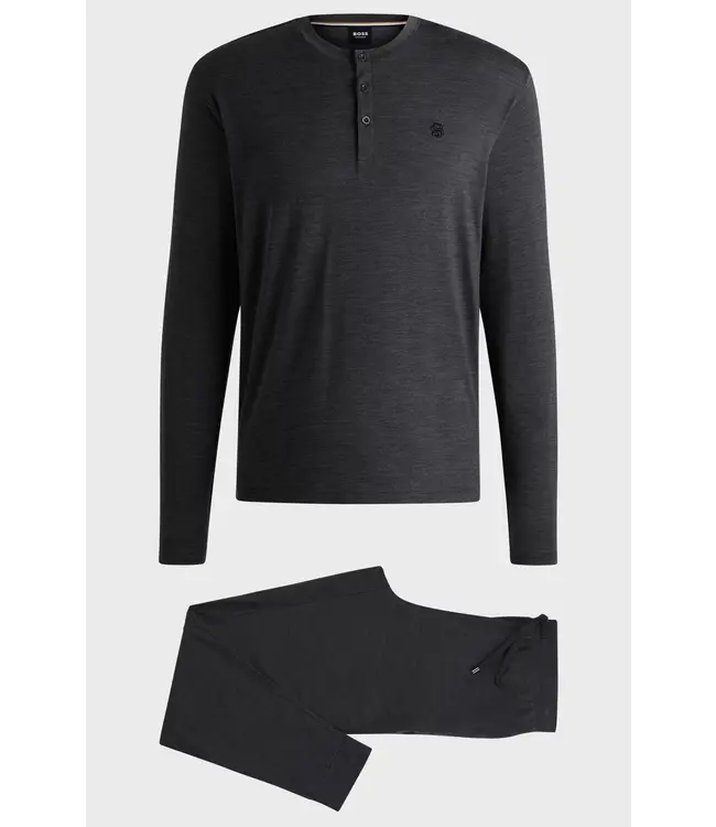 BOSS Pyjama à coupe régulière avec monogrammes double B brodés