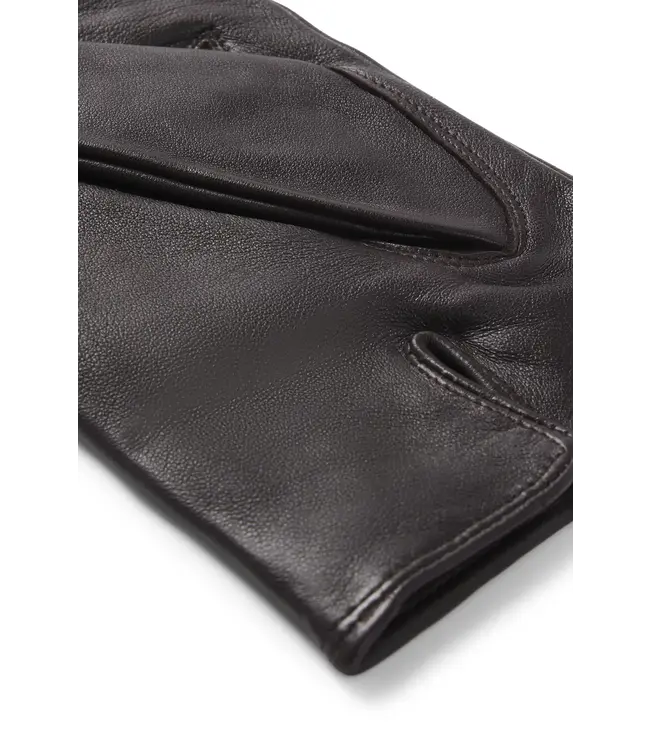 BOSS Gants en cuir avec doublure en laine et lettrage du logo