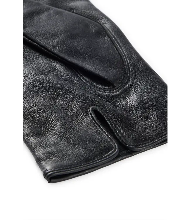 BOSS Gants en cuir avec doublure en laine et lettrage du logo