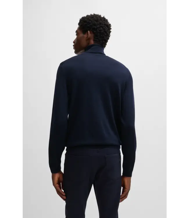 BOSS Pull Slim-Fit Rollneck en laine