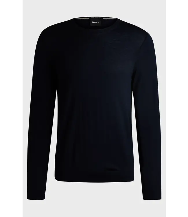 BOSS Slim-Fit Sweater in Virgin Wool with Crew Neckline