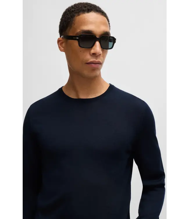 BOSS Slim-Fit Sweater in Virgin Wool with Crew Neckline