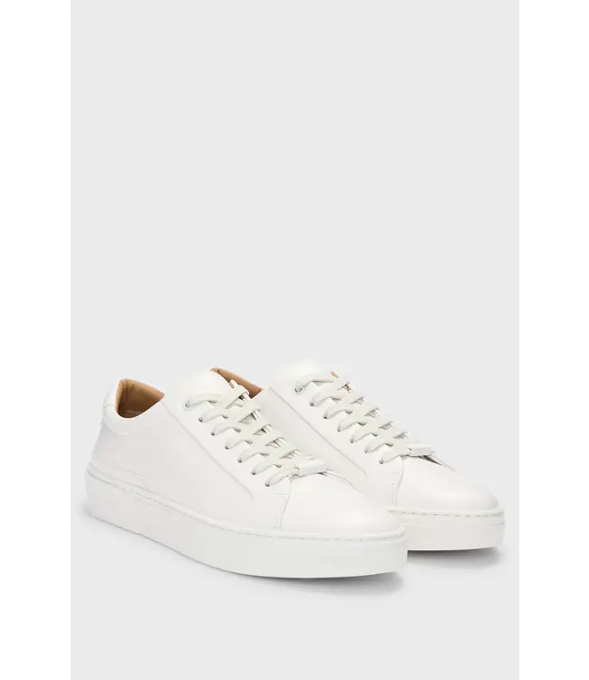 BOSS Gary Leather Low-Top Trainers with Branded Lace Loop
