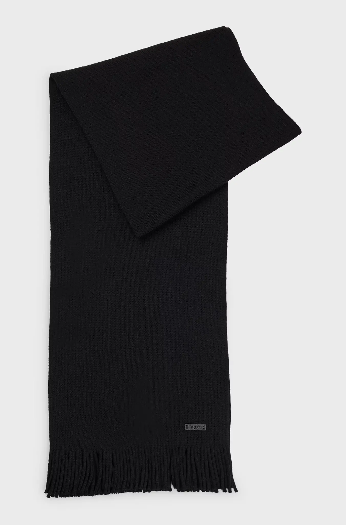 Raschel-Knit Scarf in Responsible Virgin Wool