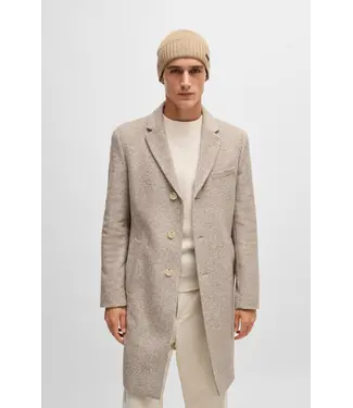 BOSS Bonnet côtelé en laine vierge