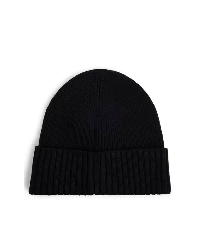 BOSS Bonnet côtelé en laine vierge