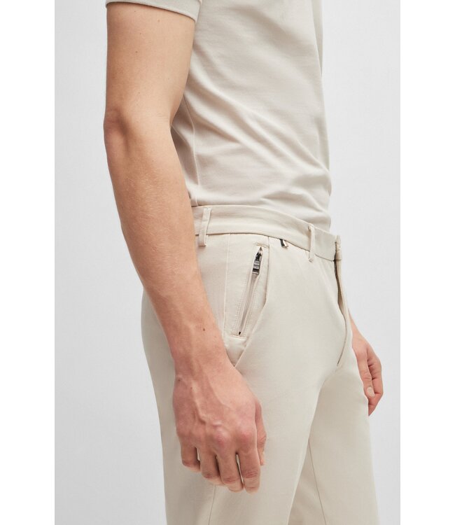 BOSS Pantalon slim en coton mélangé extensible