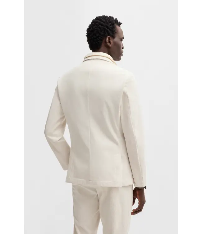 BOSS Veste cintrée en velours côtelé extensible performance