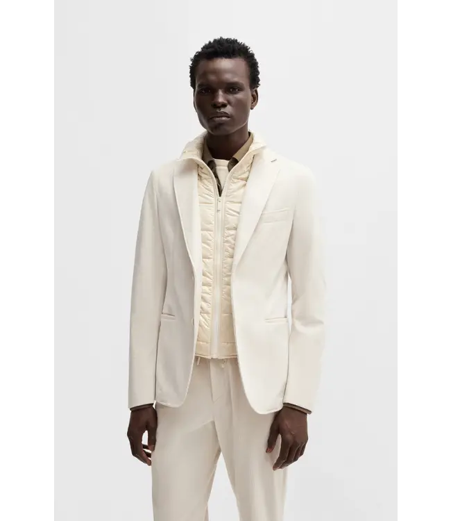 BOSS Veste cintrée en velours côtelé extensible performance