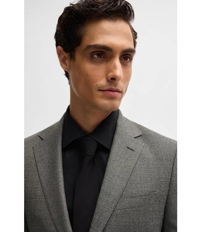 BOSS Slim-Fit Suit in Micro-Patterned Stretch Wool