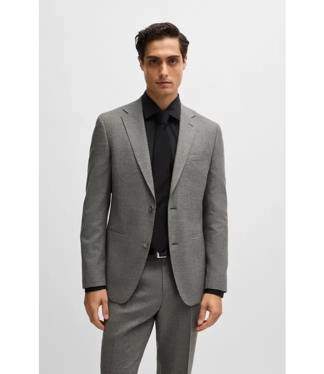 BOSS Costume slim en laine stretch à micro-motifs