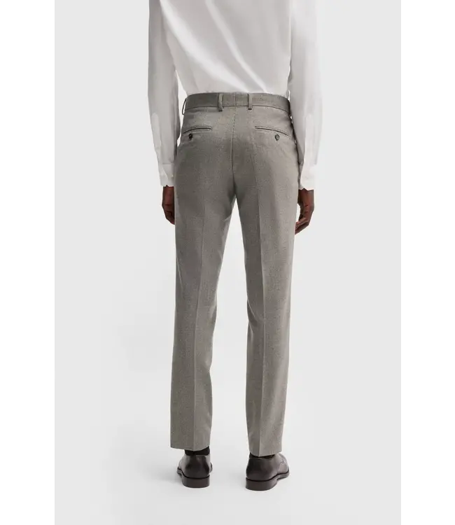 BOSS Pantalon slim en laine stretch à micro-motifs