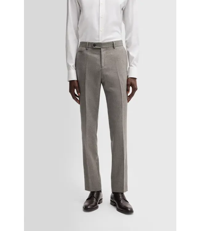 BOSS Pantalon slim en laine stretch à micro-motifs