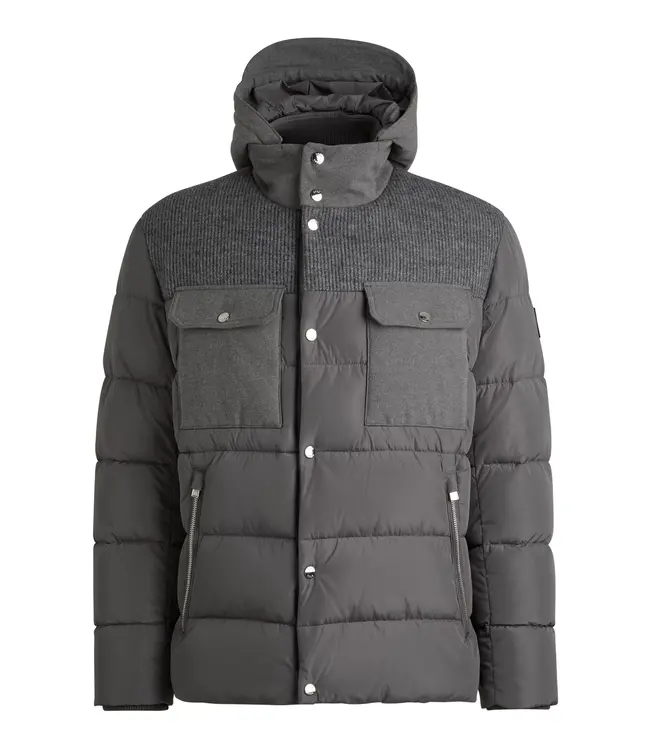 BOSS Veste déperlante à coupe régulière en matériaux mixtes