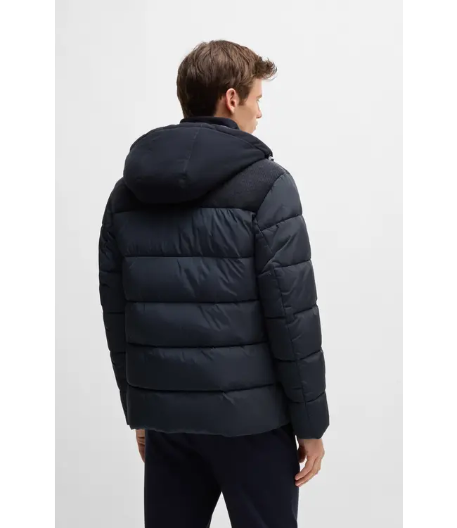 BOSS Water-Repellent Regular-Fit Jacket in Mixed Materials