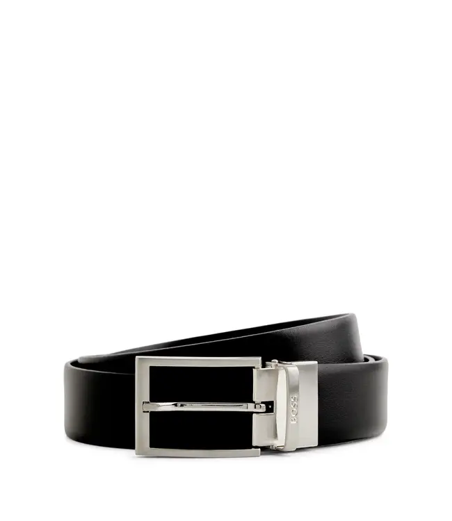 BOSS Ceinture réversible en cuir italien avec logo Keeper