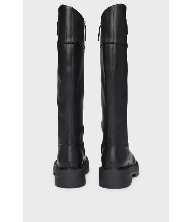BOSS Leather Knee Boots with Padded Double B Monogram