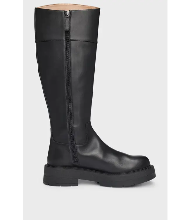 BOSS Bottes à genoux en cuir avec rembourrage Double B Monogramme